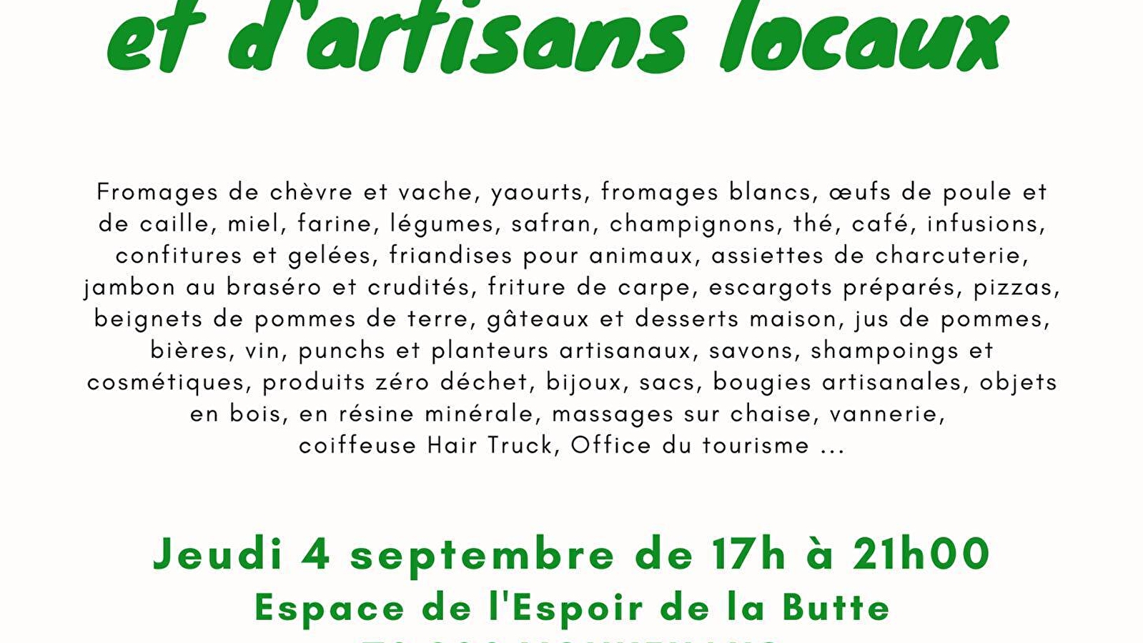 Marché de producteurs locaux